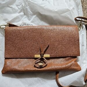 Italian Leather Crossbody Bag – Brown, Made in Italy